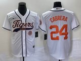 Nike Detroit Tigers #24 Miguel Cabrera white Majestic baseball jerseys Joint name -BD 02