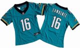 Women Jacksonville Jaguars 16# Trevor Lawrence Nike Teal Prowler Throwback Vapor F.U.S.E. Limited Jersey