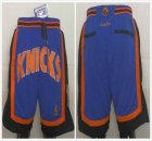 New York Knicks blue nba shorts with pocket