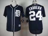 Detroit Tigers 24 Miguel Cabrera dark blue mlb jersey