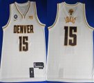 Nike Denver Nuggets #15 Nikola Jokic white nba basketball jerseys-HL 01