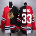 Scott Darling jersey #33 Black red split Chicago Blackhawks Jerseys