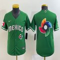 Women 2023 World Cup Mexico blank green majestic baseball jerseys (5)