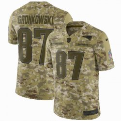 New England Patriots #87 Rob Gronkowski Nike Camo Salute to Service Retired Player Limited Jersey