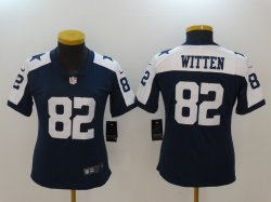 Women Dallas Cowboys #82 Jason Witten Nike blue White Color Rush Limited Jersey