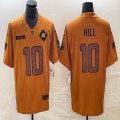 Miami Dolphins #10 Tyreek Hill 2023 Brown Salute To Service Limited Jerseys