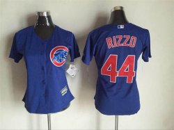 women Chicago Cubs Anthony Rizzo 44# blue majestic baseball Jerseys