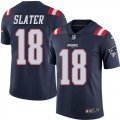 Men New England Patriots #18 Slater Nike blue Color Rush Limited Jersey