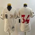 Youth Nike Texas Rangers #34 Nolan Ryan beige majestic baseball jerseys city version 01