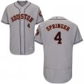 Houston Astros #4 George Springer gray flexbase baseball Jerseys