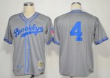 Los Angeles Dodgers Babe Herman #4 Grey M&N 1945 MLB Jerseys