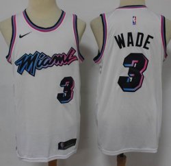 2021 Nike Miami Heat #3 Dwyane Wade White nba basketball Jerseys-S8