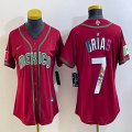 Youth 2023 World Cup Mexico #7 Julio Urias red majestic baseball jerseys 27