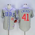 Chicago Cubs #41 John Lackey gray mlb baseball jersey