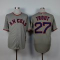 Anaheim Angels Mike Trout #27 gray throwback MLB Jerseys