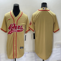 Nike San Francisco 49ers blank yellow baseball jerseys Joint name-BD