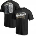 Vegas Golden Knights Fanatics Branded 2018 Western Conference Champions Shorthanded Roster T-Shirt â€“ Black