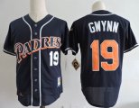 San Diego Padres 19 Tony Gwynn dark blue baseball Jersey