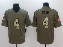 Nike Raiders #4 Derek Carr green gold fashion Color Rush Limited Jersey