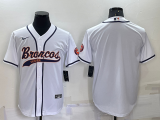 Nike Denver Broncos blank white baseball jerseys Joint name-BD