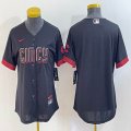 Women Nike Cincinnati Reds blank black majestic baseball jerseys