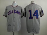 Chicago Cubs Jerseys #14 Ernie Banks 1968 Throwback Grey baseball Jerseys