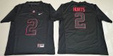 2016 Alabama Crimson Tide Jalen Hurts 2 College Football Limited Jerseys - Blackout