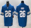 Nike Detroit Lions #26 Jahmyr Gibbs blue Nike Vapor F.U.S.E. Limited Jersey -BD