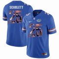 Custom Florida Gators #25 Jordan Scarlett blue fashion college football jersey