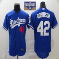 Nike Los Angeles Dodgers 42 Jackie Robinson blue 2020 Away Official Authentic Player Jersey 2020 Dodger World Series Champions