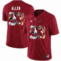 Custom Alabama Crimson Tide #93 Jonathan Allen red fashion college football jersey