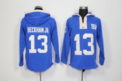 Nike New York Giants #13 Odell Beckham Jr Blue nfl Hooded Sweatshirt