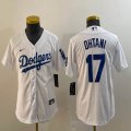 Youth Los Angeles Dodgers #17 Shohei Ohtani Nike white majestic baseball Jersey 01