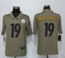 Nike Pittsburgh Steelers 19 Smith-schuster Olive Salute To Service Limited Jersey