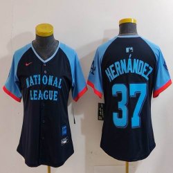 Women National League Teoscar Hernandez Nike Navy 2024 MLB All-Star Game Limited Player Jersey