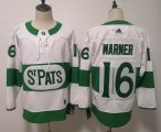 Adidas Toronto Maple Leafs #16 Mitch Marner white green hockey jersey