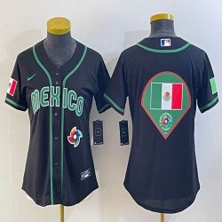 Women 2023 World Cup Mexico blank black majestic MLB baseball Jerseys-BD 21