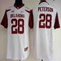 women Oklahoma Sooners #28 Adrian Peterson white College Football Jersey(1)