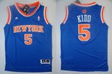 Adidas New York Knicks 5 Jason Kidd Blue NBA Revolution 30 Jerseys