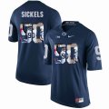 Custom Penn State #90 Garrett Sickels blue fashion college football jersey