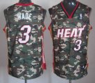 Miami Heat #3 Dwyane Wade green nba camo jerseys