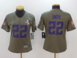 Women Nike Dallas Vikings #22 Harrison Smith green USA flag Color Rush Limited Jersey