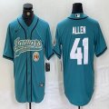 Jacksonville Jaguars #41 Josh Allen blue baseball jerseys Joint name-BD 02