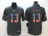 Nike Miami Dolphins #13 Dan Marino Carbon black USA Flag Color Rush Limited Jersey