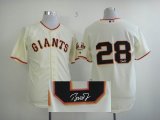 San Francisco Giants 28 Posey cream mlb signature jerseys