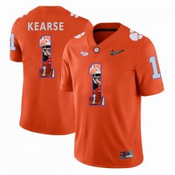 Custom Clemson Tigers #1 Jayron Kearse orange fashion college football jersey