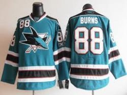 2011 San Jose Sharks 88# BURNS green nhl Jersey