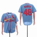 St Louis Cardinals #48 Harrison Bader skyblue majestic mlb Jersey