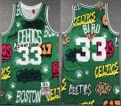 Boston Celtics #33 Larry Bird green throwback nba basketball jerseys-XD 01