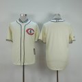 Chicago Cubs blank beige throwback mlb baseball jersey(1)